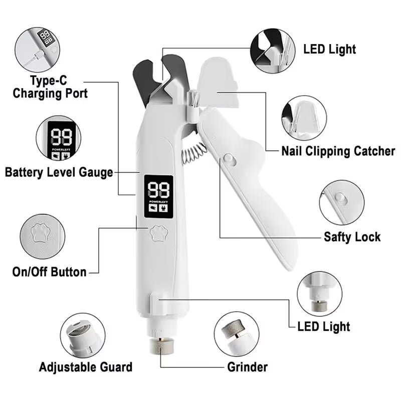 Rechargeable Pet Nail Clipper & Grinder