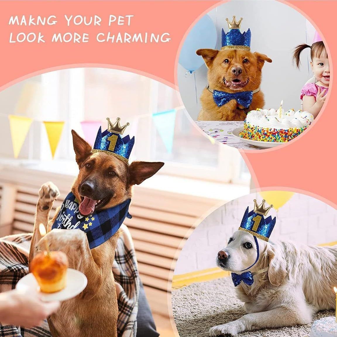 Blue Dog Birthday Party Banner Kit