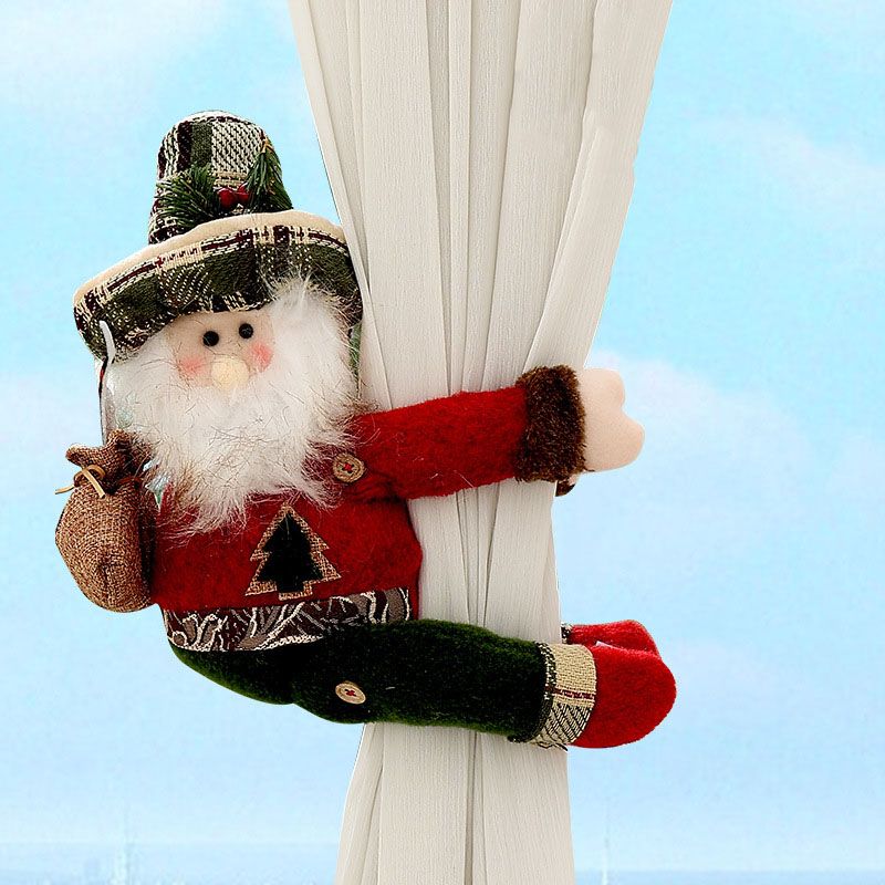 Christmas Santa Curtain Tiebacks - Set of 2