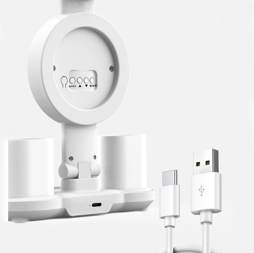 LED Desk Lamp with Clock & Phone Stand
