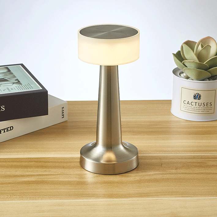 Silver Rechargeable UFO Table Lamp