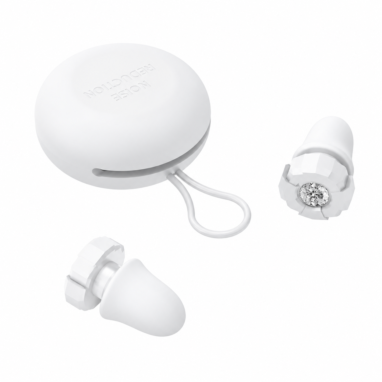 Silicone Noise Reduction Earplugs - White