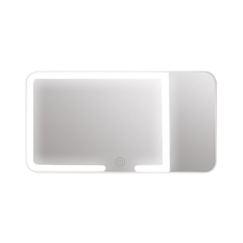 LED Car Sun Visor Makeup Mirror - White