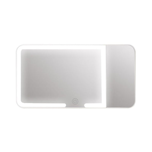 LED Car Sun Visor Makeup Mirror - White