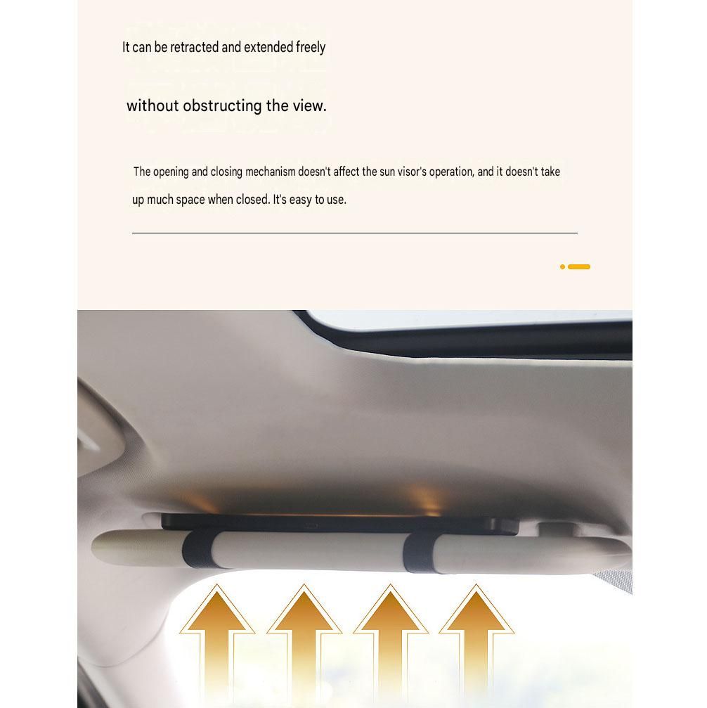 LED Car Sun Visor Makeup Mirror - White