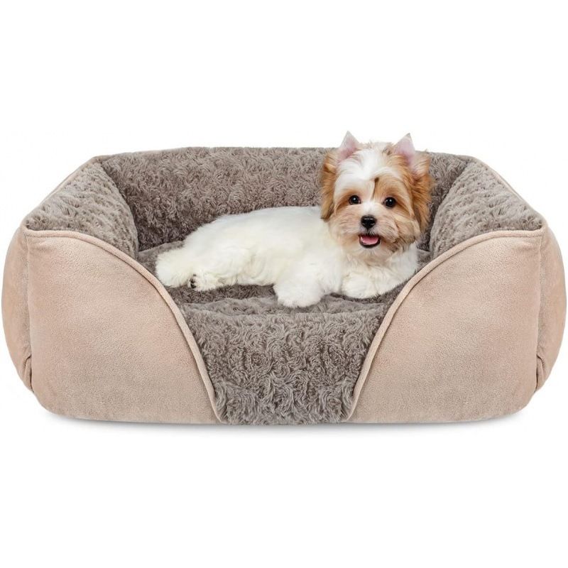 Washable Bolstered Pet Bed - Camel S