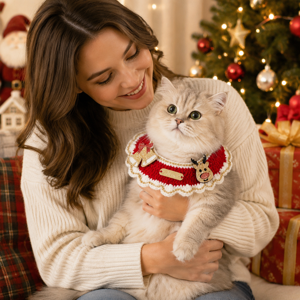 Christmas Pet Collar - Bell Deer