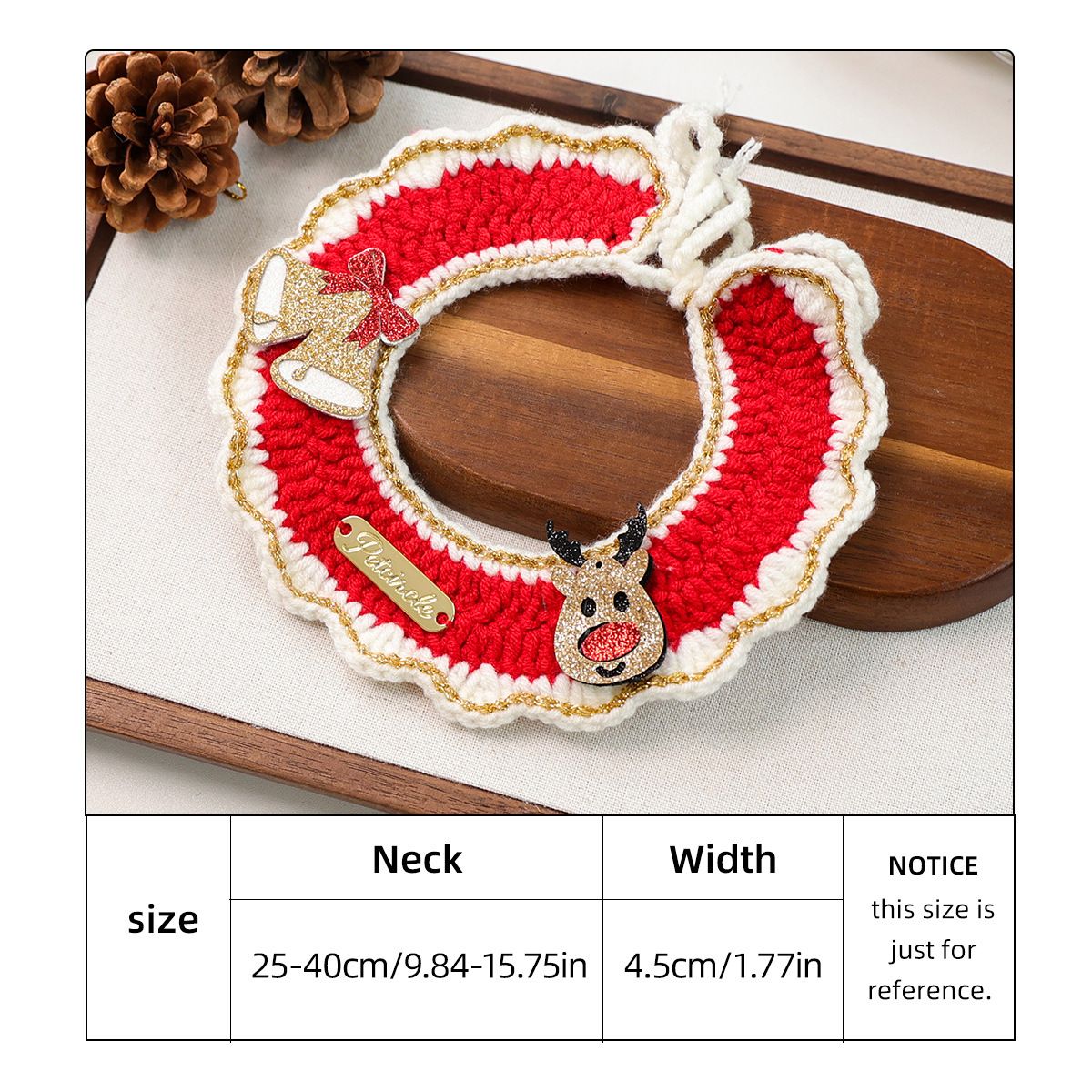 Christmas Pet Collar - Bell Deer