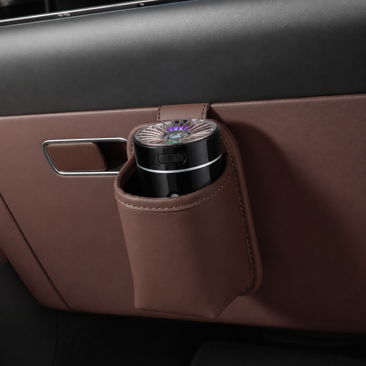 USB Car Aroma Diffuser Humidifier - Brown