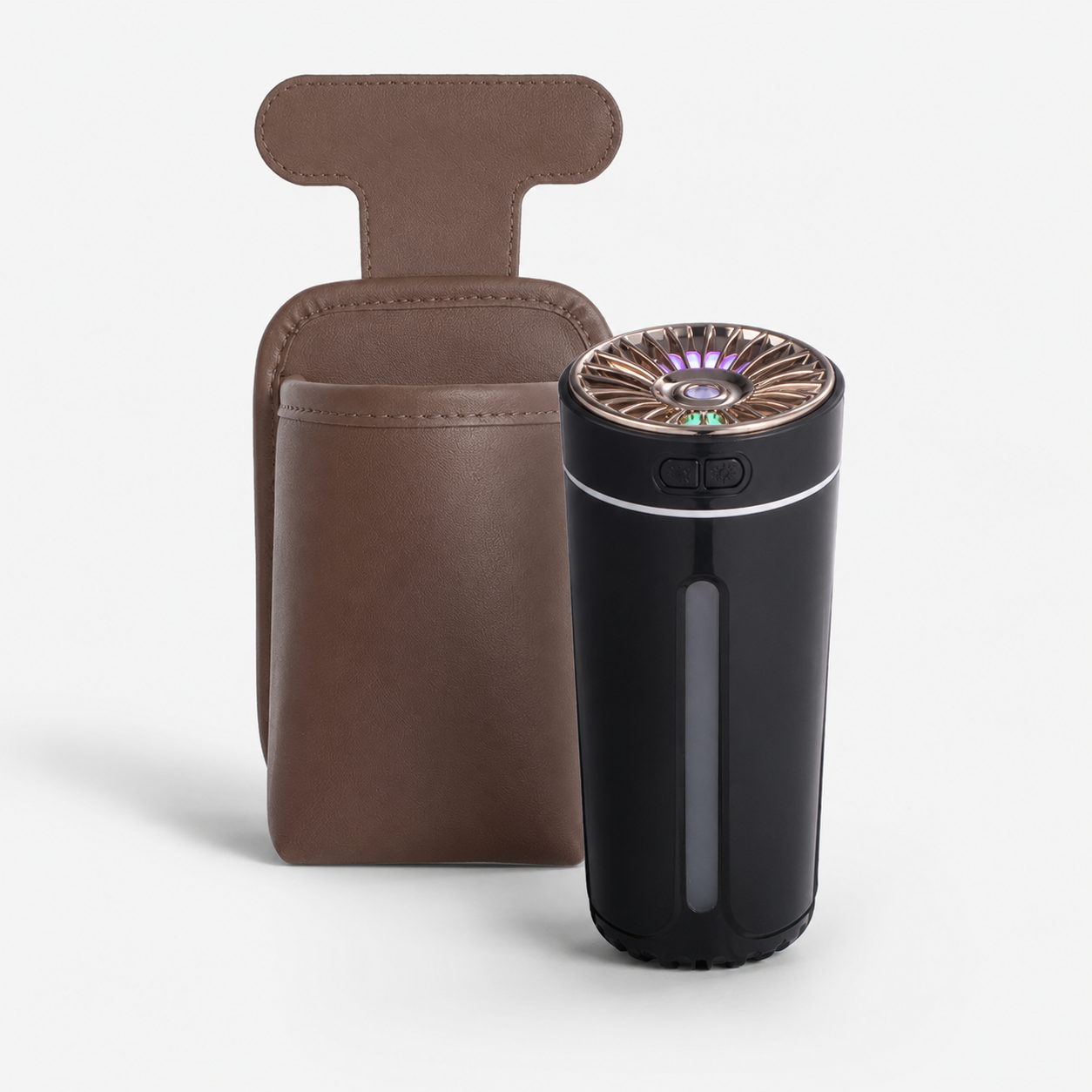 USB Car Aroma Diffuser Humidifier - Brown