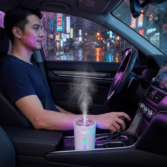 USB Car Aroma Diffuser Humidifier - White