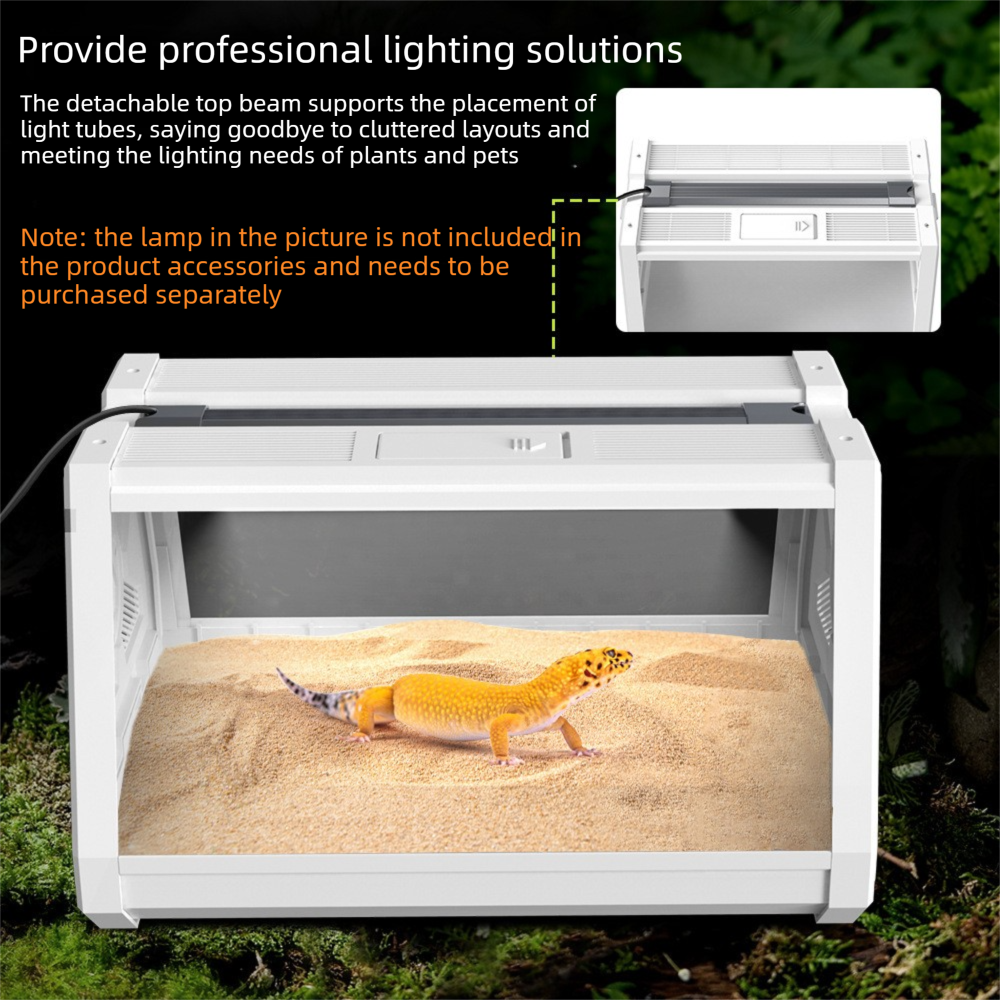 Desktop Reptile Terrarium - White - 27 x 19 x 19cm