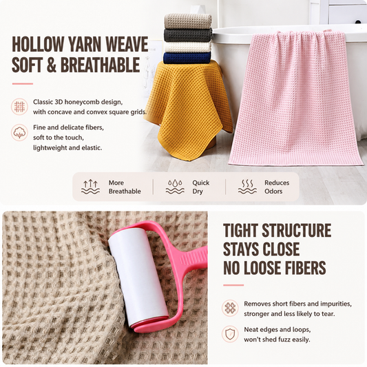 Cotton Bath Towel Set - yellow