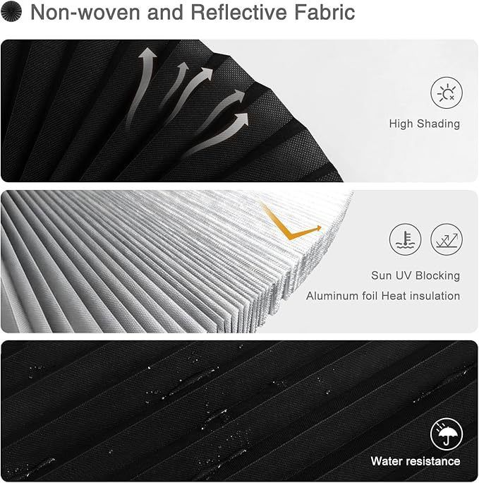90 x 180 CM Blue Self-Adhesive Pleated Window Blinds (2 Packs) - No-Drill Cuttable Light Filtering Shading Blinds