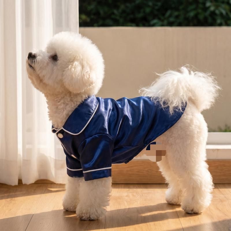 Blue Pet Pyjamas S Size- Lightweight Acrylic Dog and Cat Sleepwear, Compact Indoor Loungewear for Small Pets, Spring and Summer Pet Clothing