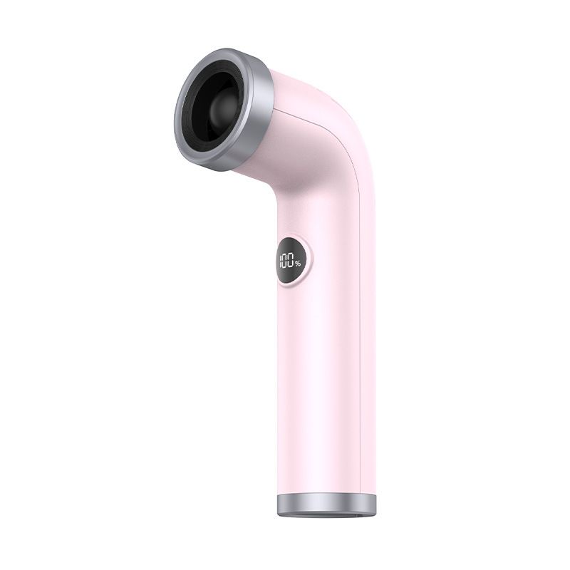 Pink Handheld Bladeless High-Speed Fan - 100 Speed Levels, LED Display, USB-C Rechargeable Portable Mini Fan for Travel, Commute & Outdoor - Lightweight 169g Personal Cooling Device with Safe Air Intake