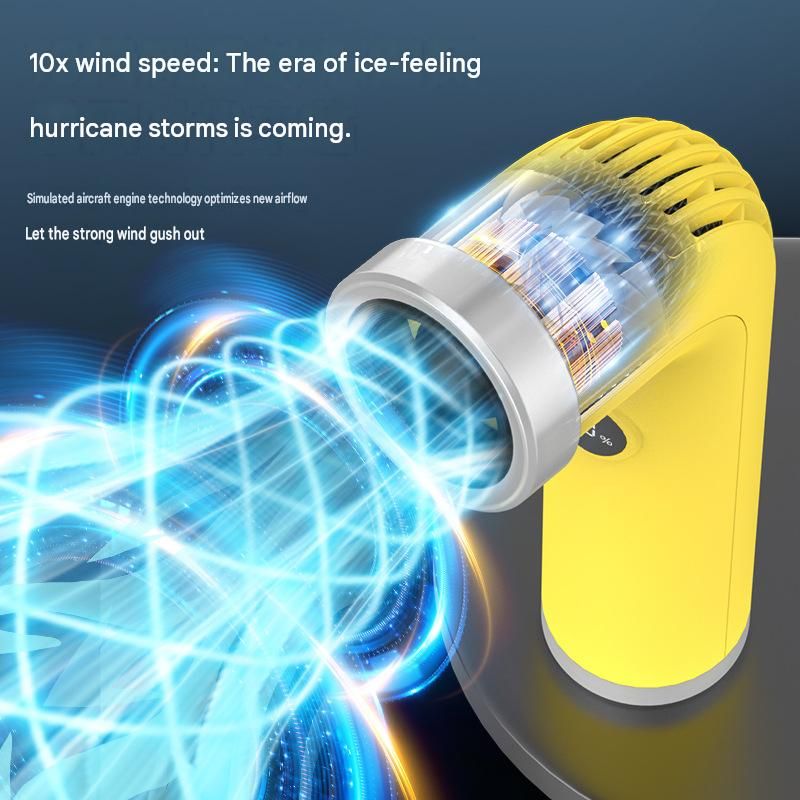 Pink Handheld Bladeless High-Speed Fan - 100 Speed Levels, LED Display, USB-C Rechargeable Portable Mini Fan for Travel, Commute & Outdoor - Lightweight 169g Personal Cooling Device with Safe Air Intake