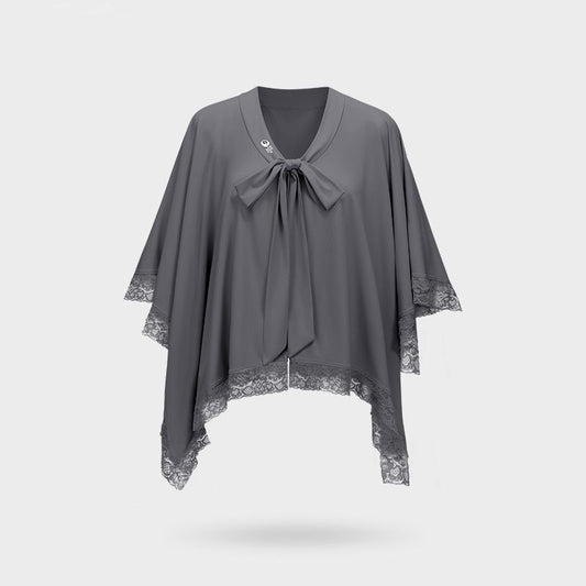 Women's 2-in-1 Cooling Lace Cover-Up Cape - Grey - XL