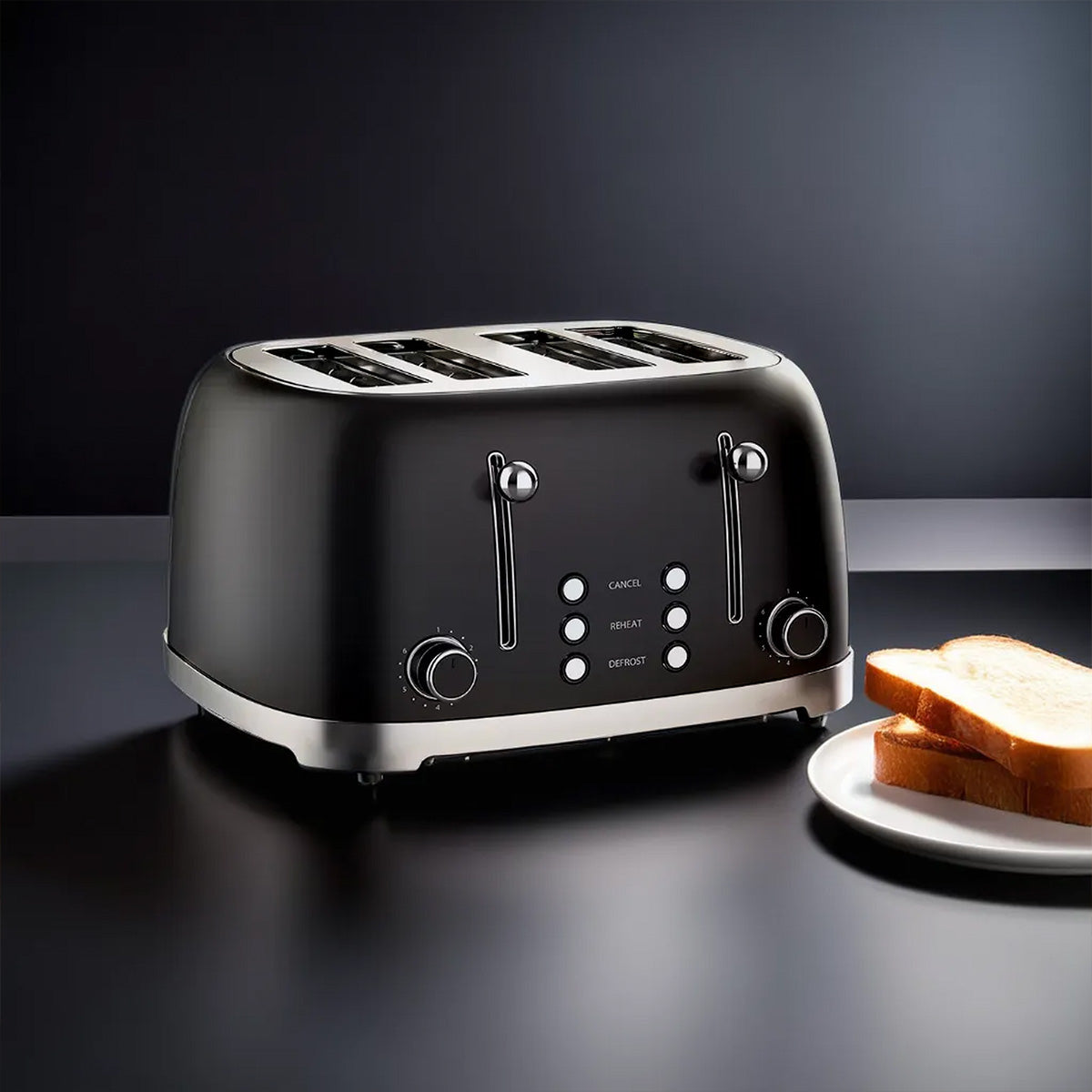 Bonzachef 4-Slice Ceramic Popup Toaster
