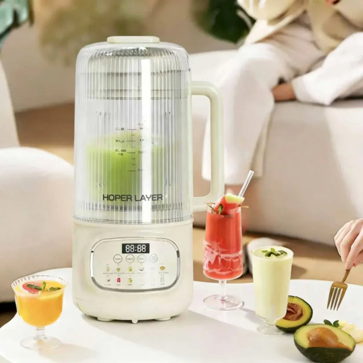 Hoper Layer 8-in-1 Quiet Cooking Blender