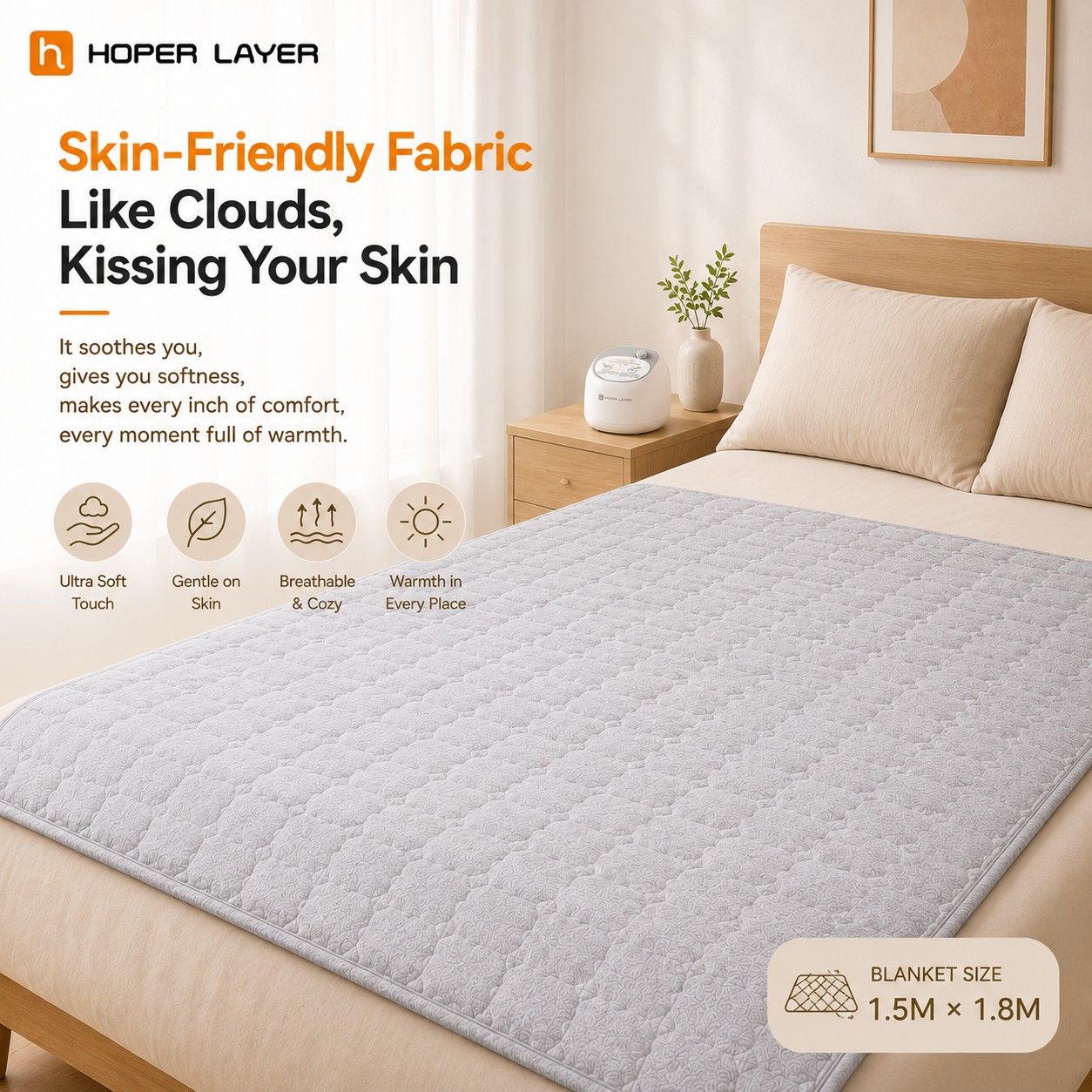 Hoper Layer Water Heated Mattress Pad
