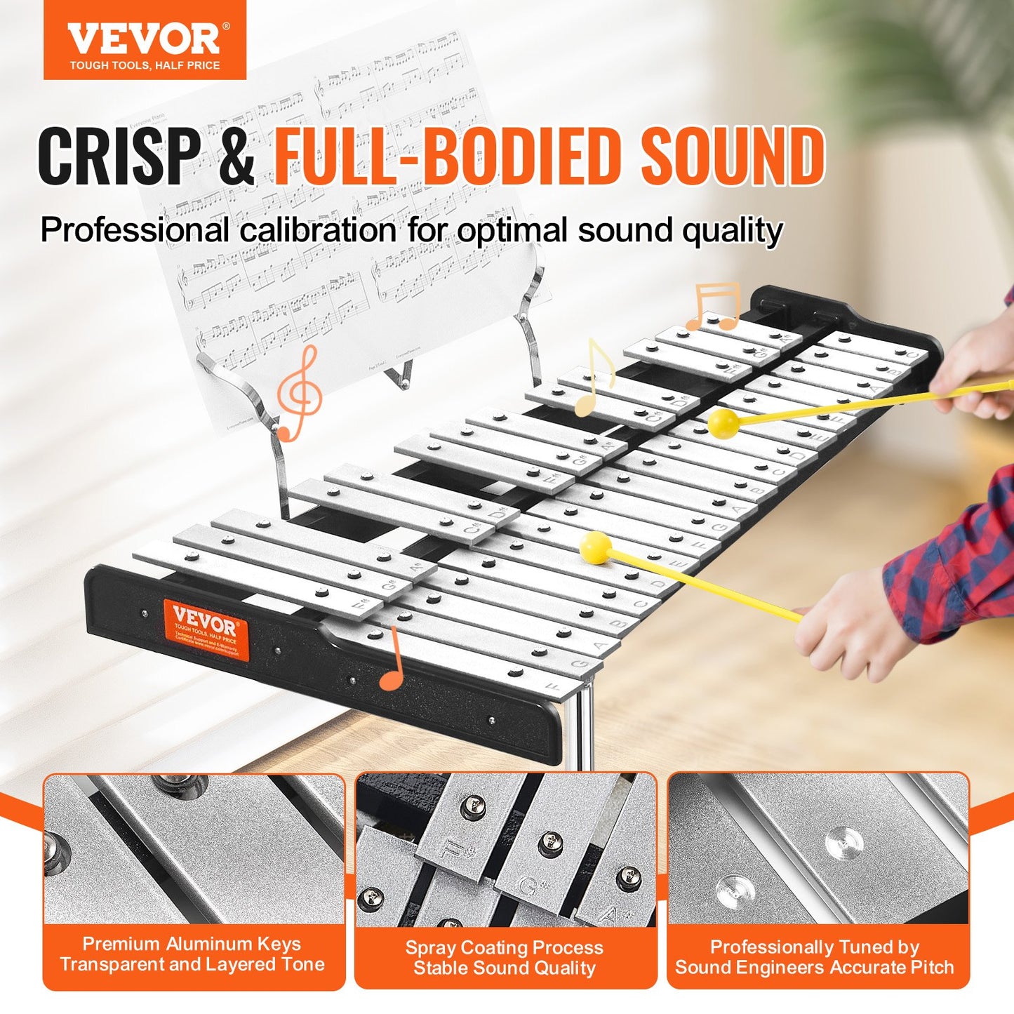 32-Note Glockenspiel Xylophone Kit