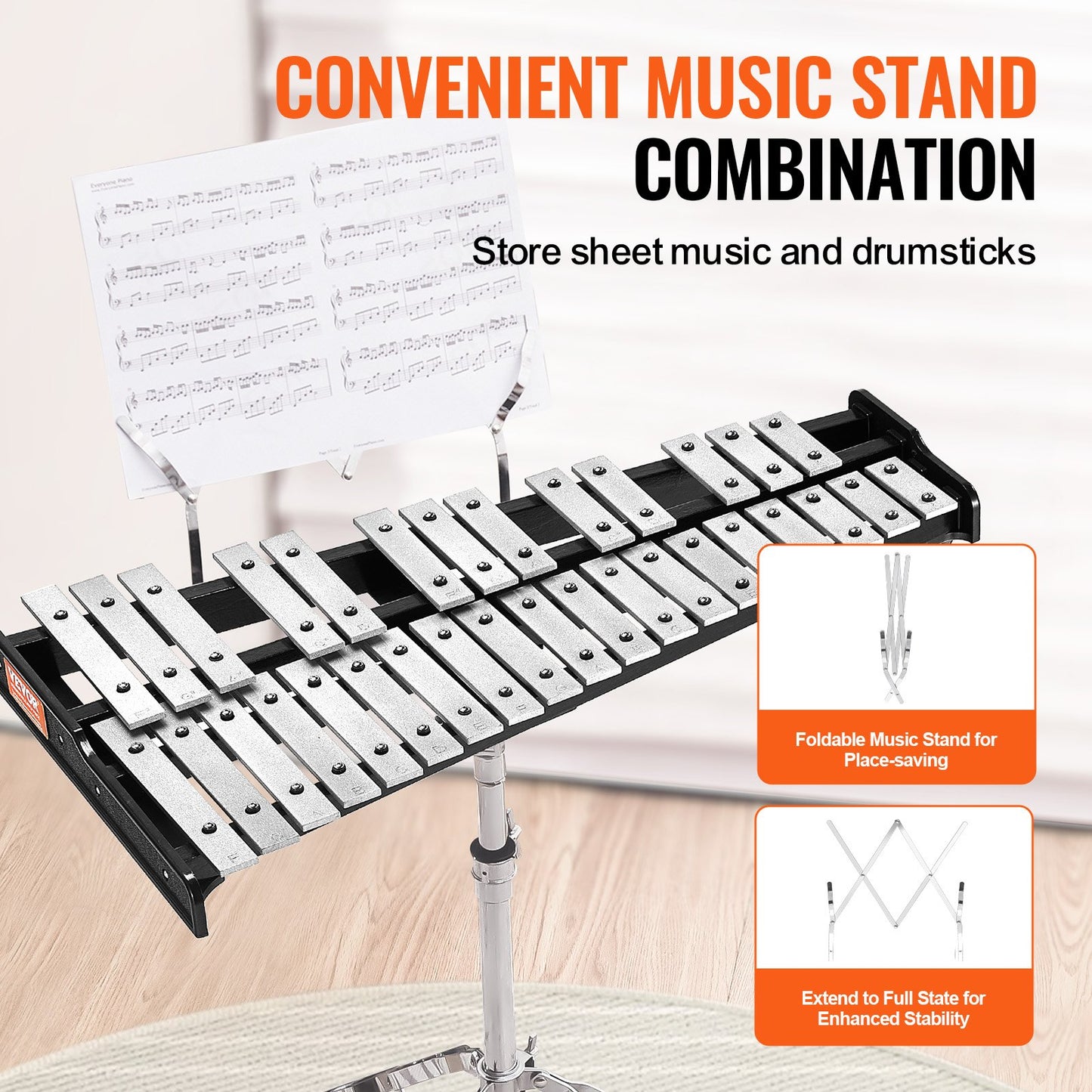 32-Note Glockenspiel Xylophone Kit