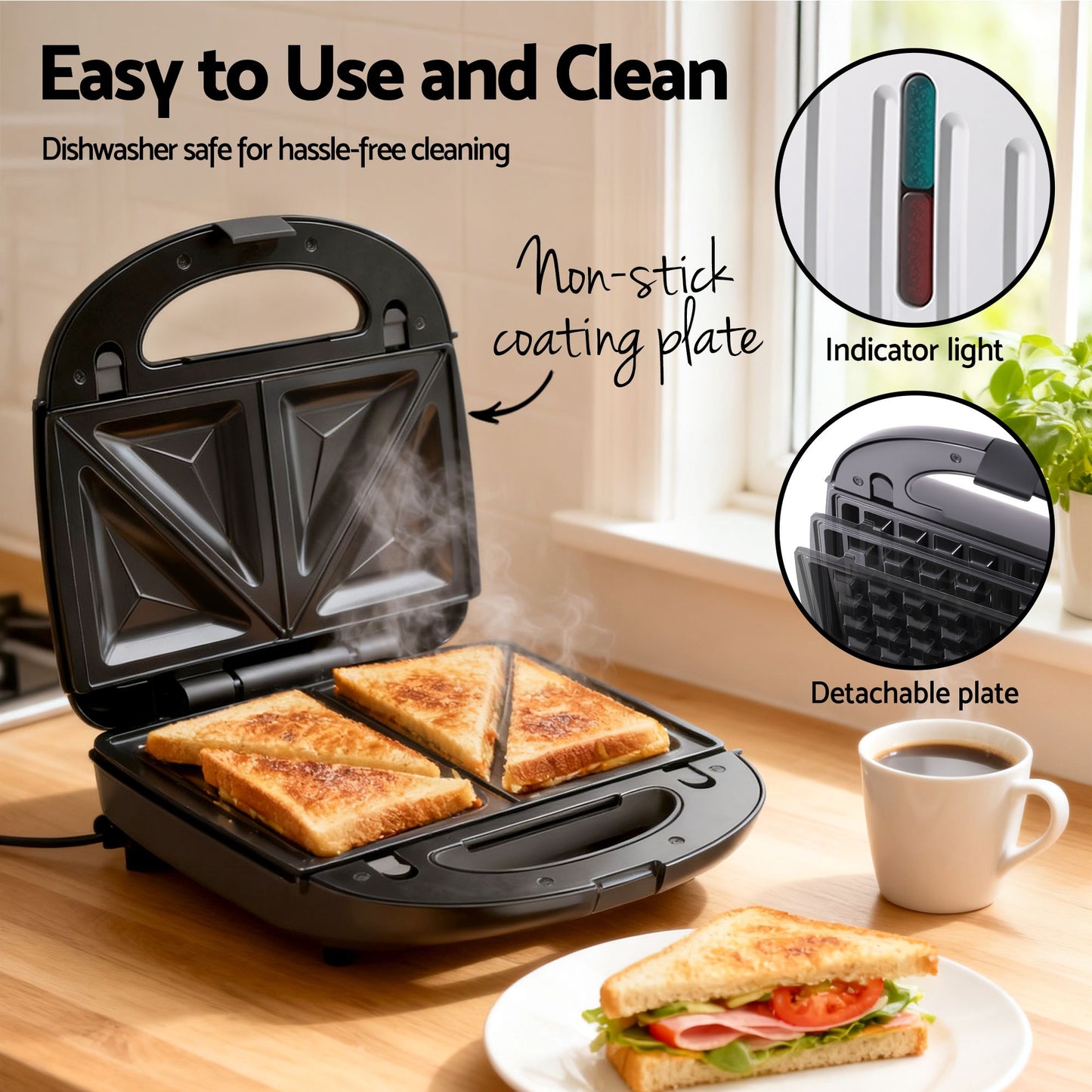Devanti Wet & Dry Vacuum Mop + Waffle Maker