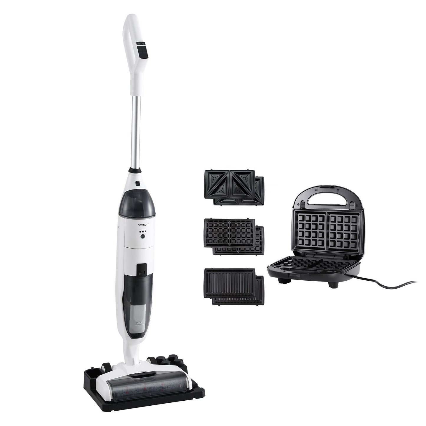 Devanti Wet & Dry Vacuum Mop + Waffle Maker