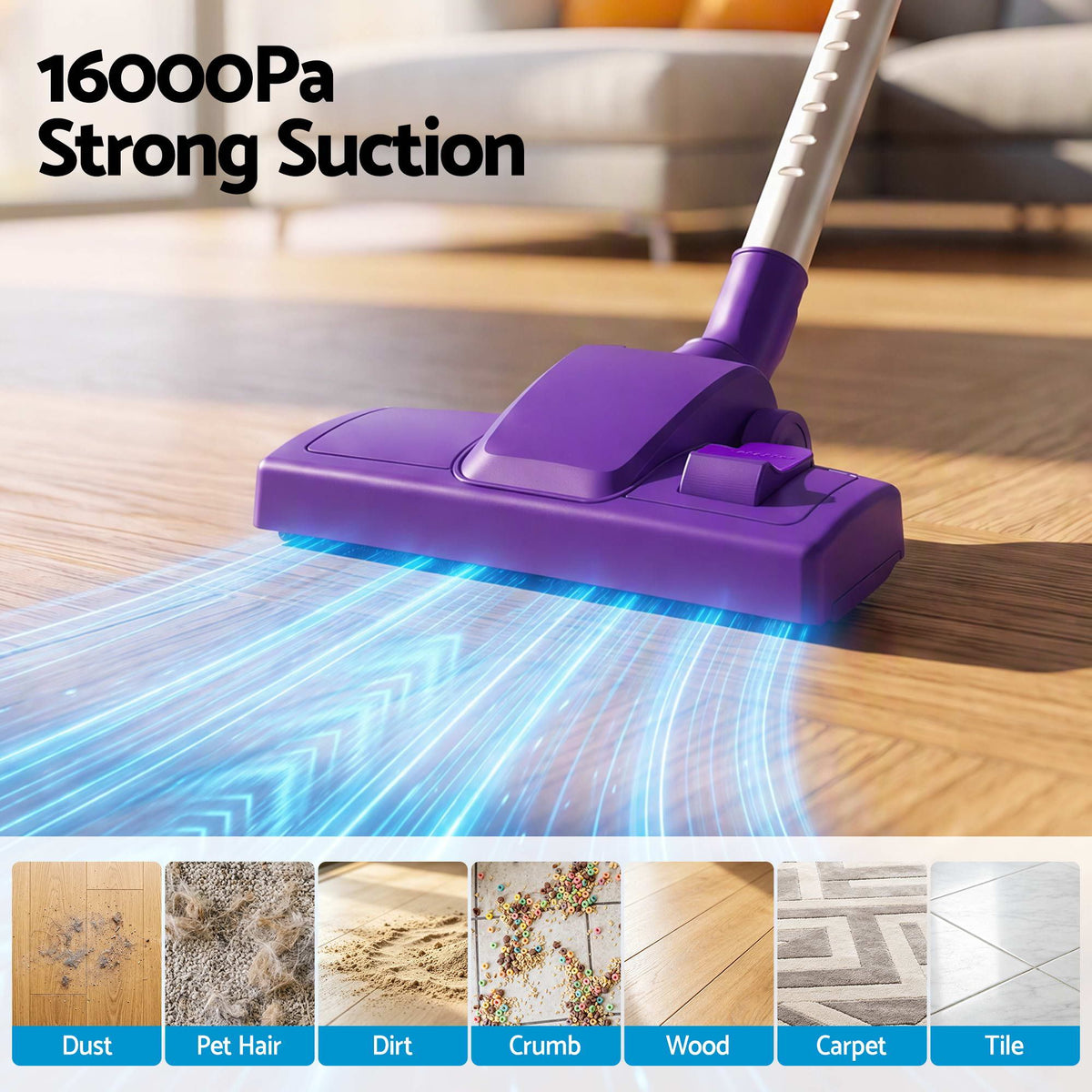 Devanti 3-in-1 Corded Stick Vacuum - Purple