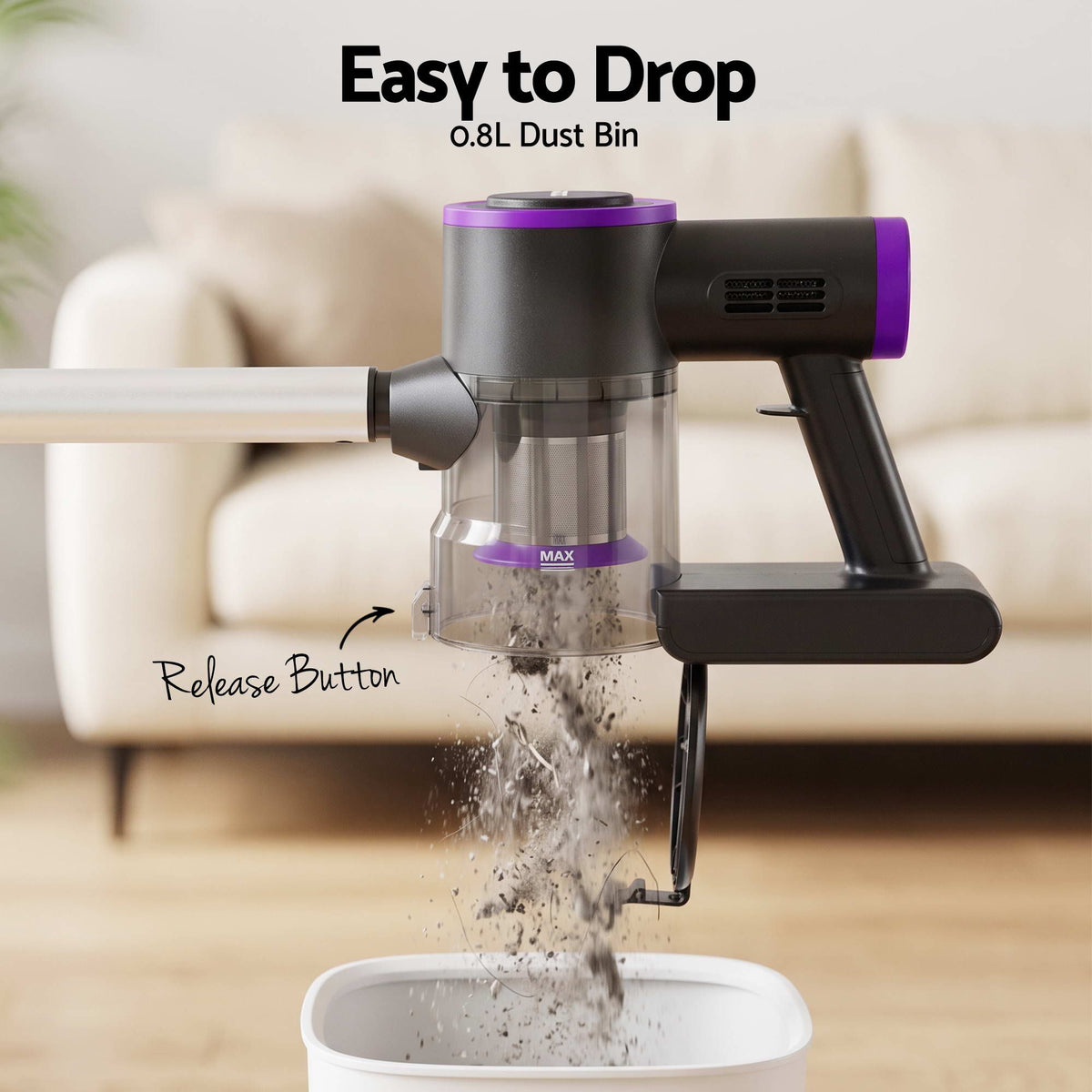 Devanti 3-in-1 Corded Stick Vacuum - Purple