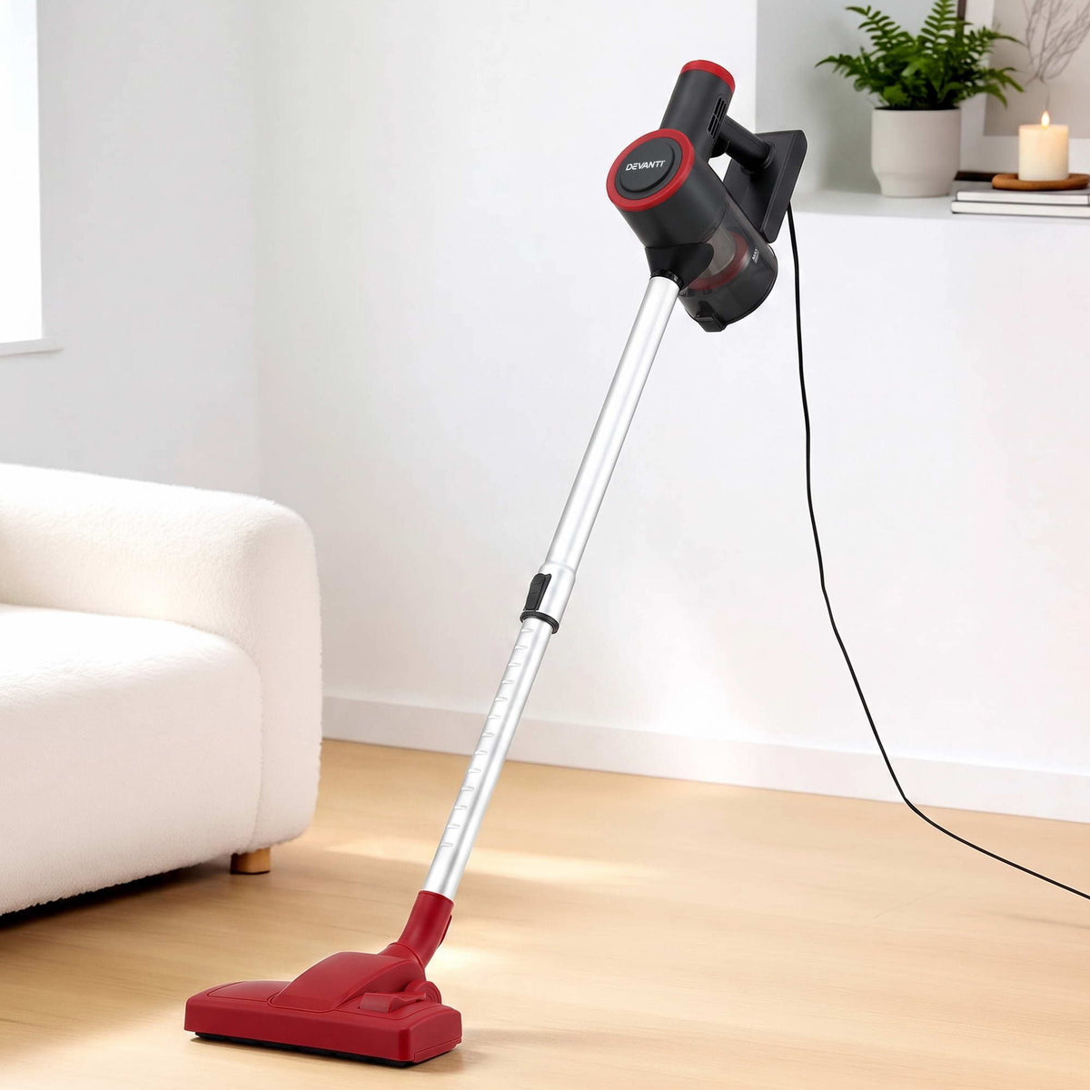 Devanti 3-in-1 Corded Stick Vacuum - Red