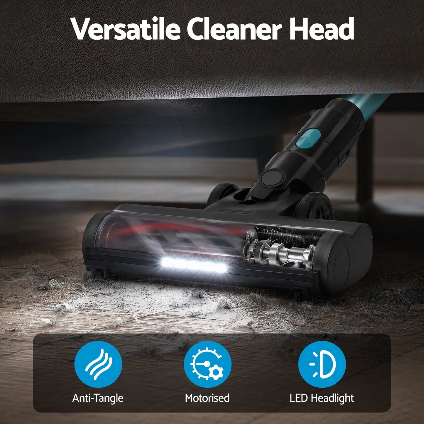 Devanti 30,000Pa Cordless Stick Vacuum - Green