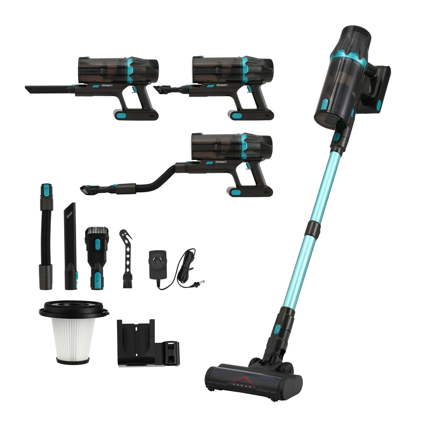 Devanti 30,000Pa Cordless Stick Vacuum - Green