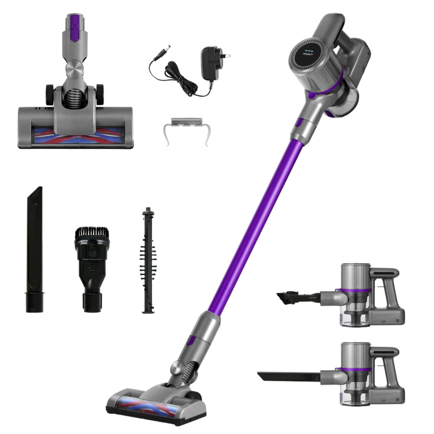 Devanti Cordless Stick Vacuum 120W - Purple