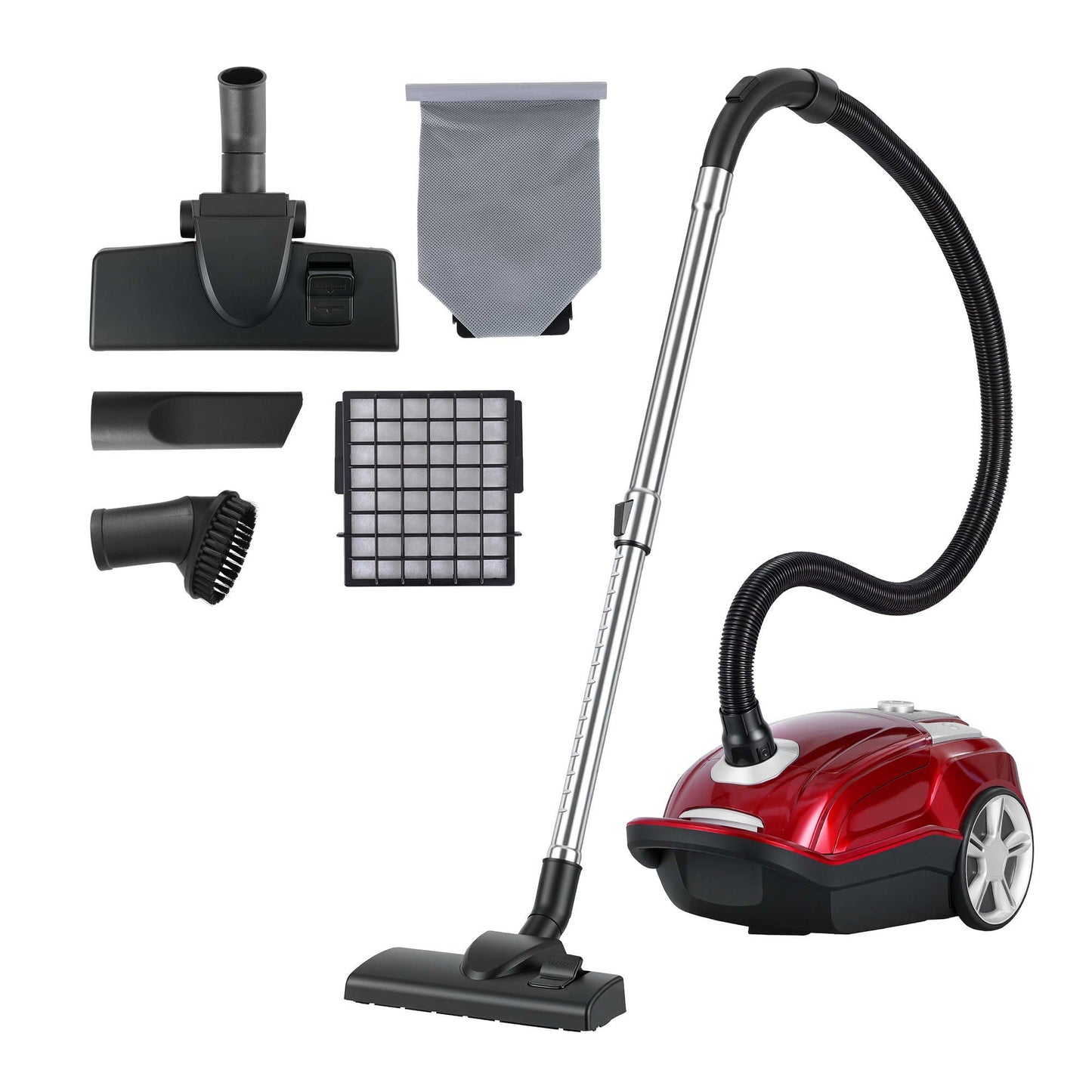 Devanti Bagged Vacuum Cleaner - Red
