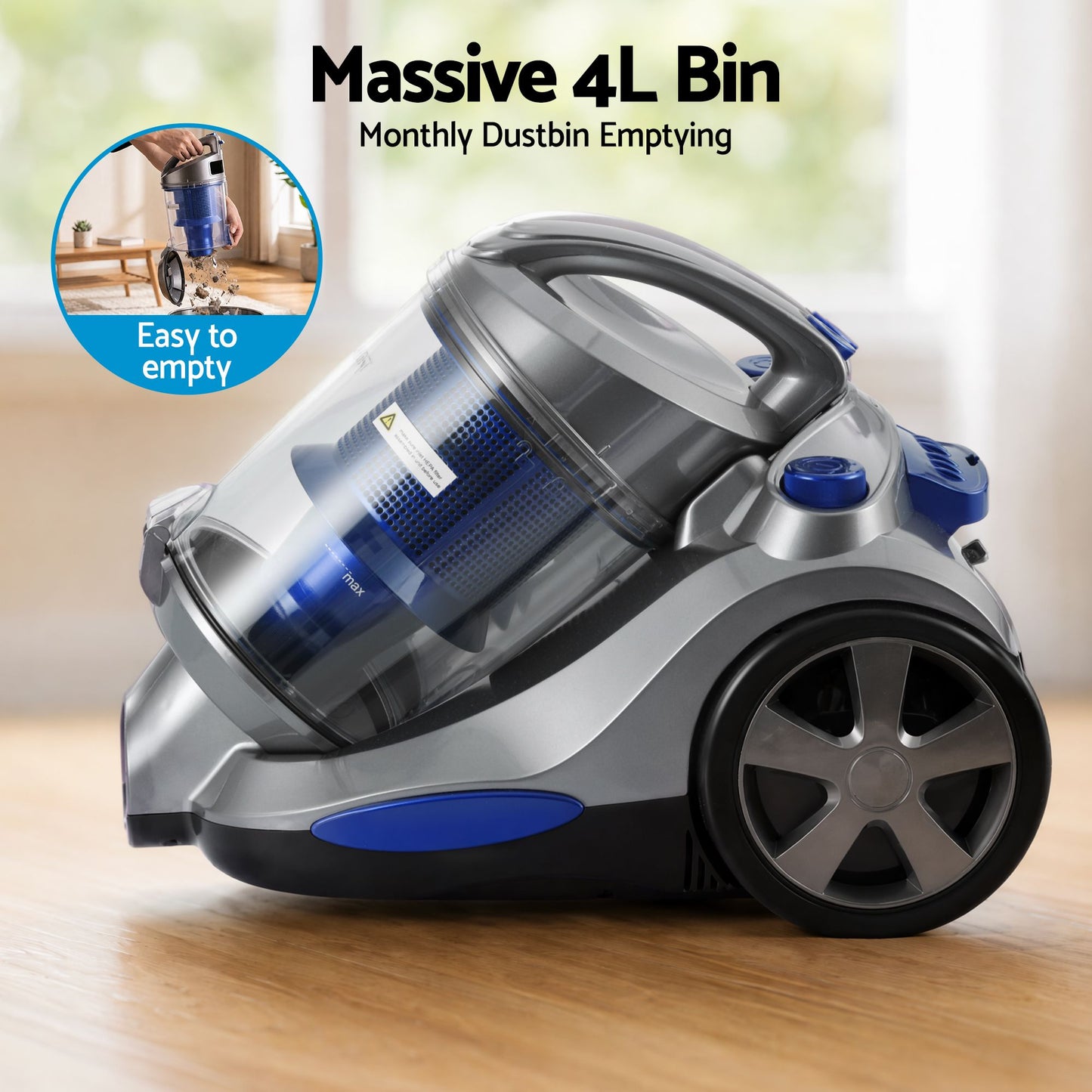 Devanti Bagless Canister Vacuum - 2000W