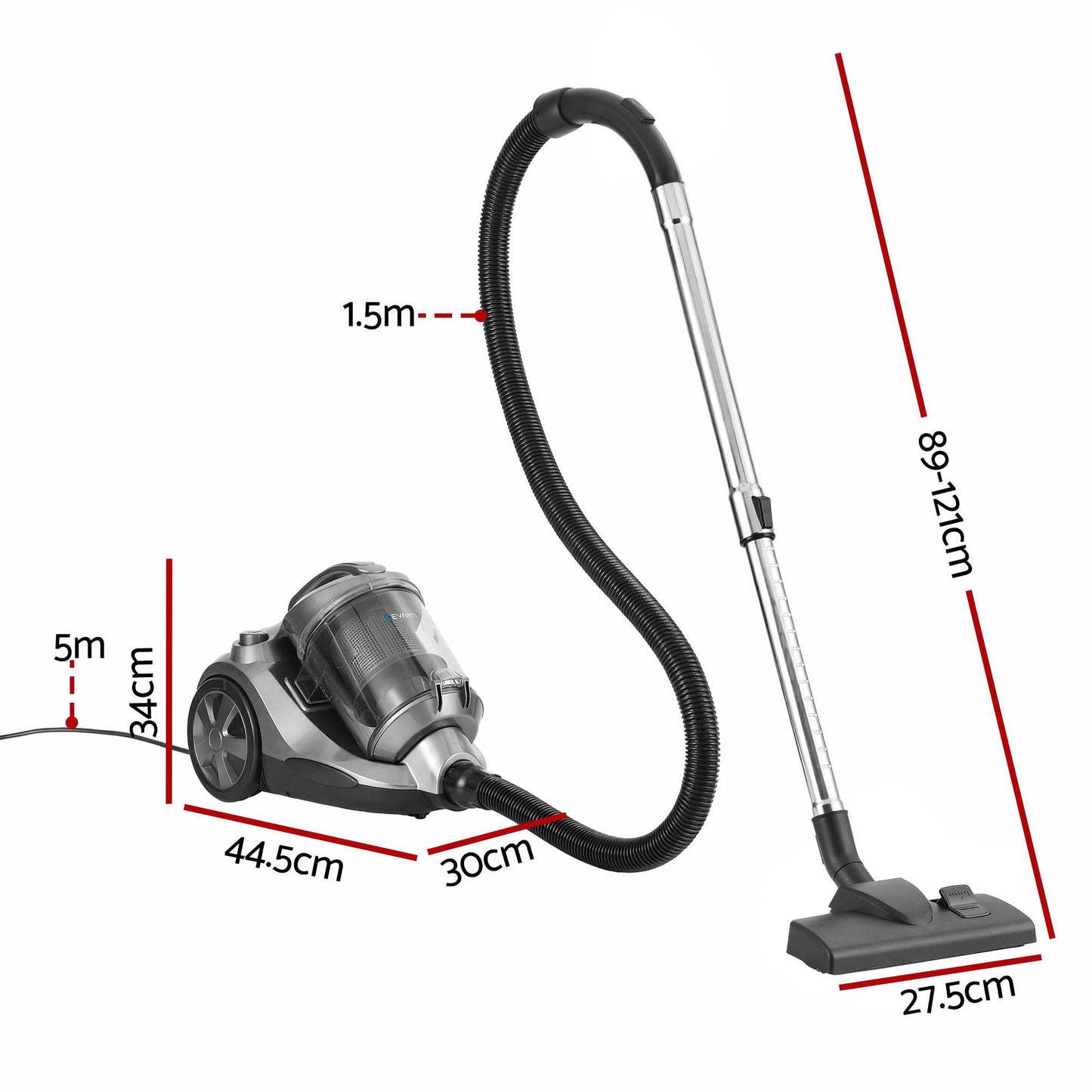 Devanti Bagless Canister Vacuum - 2000W