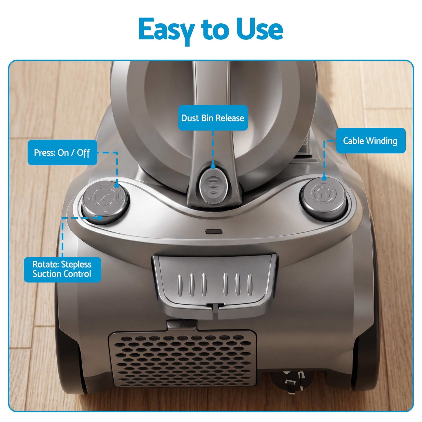 Devanti Bagless Canister Vacuum - 2000W