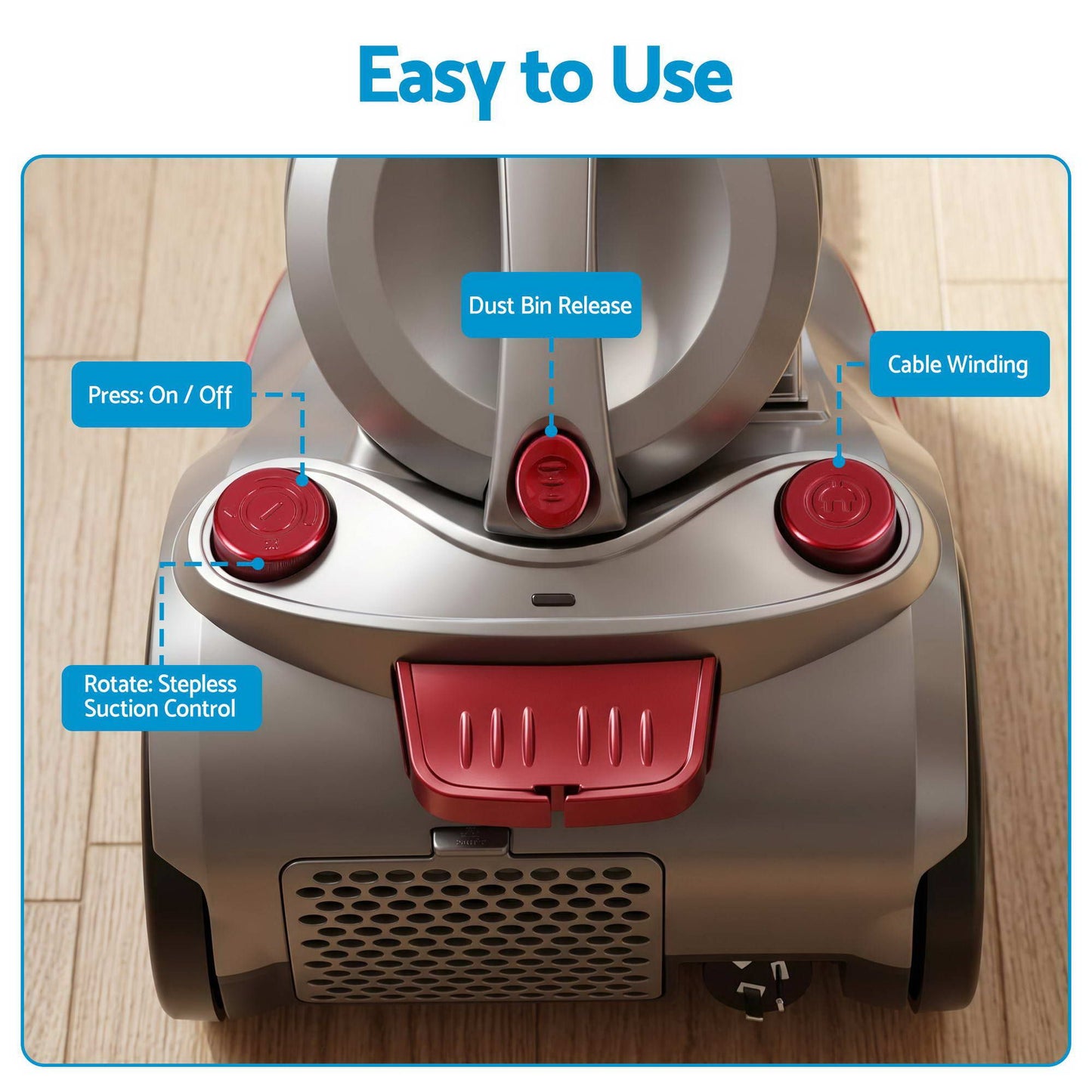 Devanti Bagless Canister Vacuum - 2000W