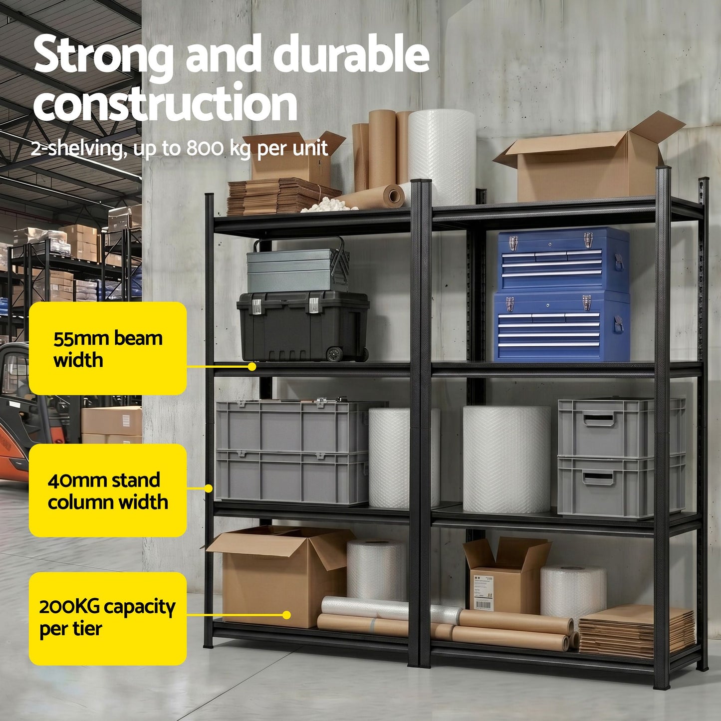 Giantz Steel Garage Shelving Unit 1.8 x 1.8m