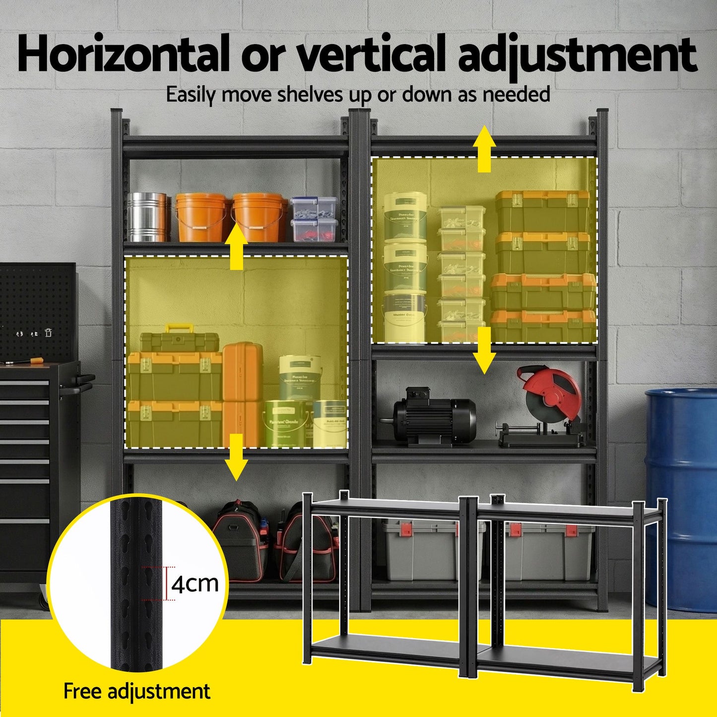 Giantz Steel Garage Shelving Unit 1.8 x 1.8m