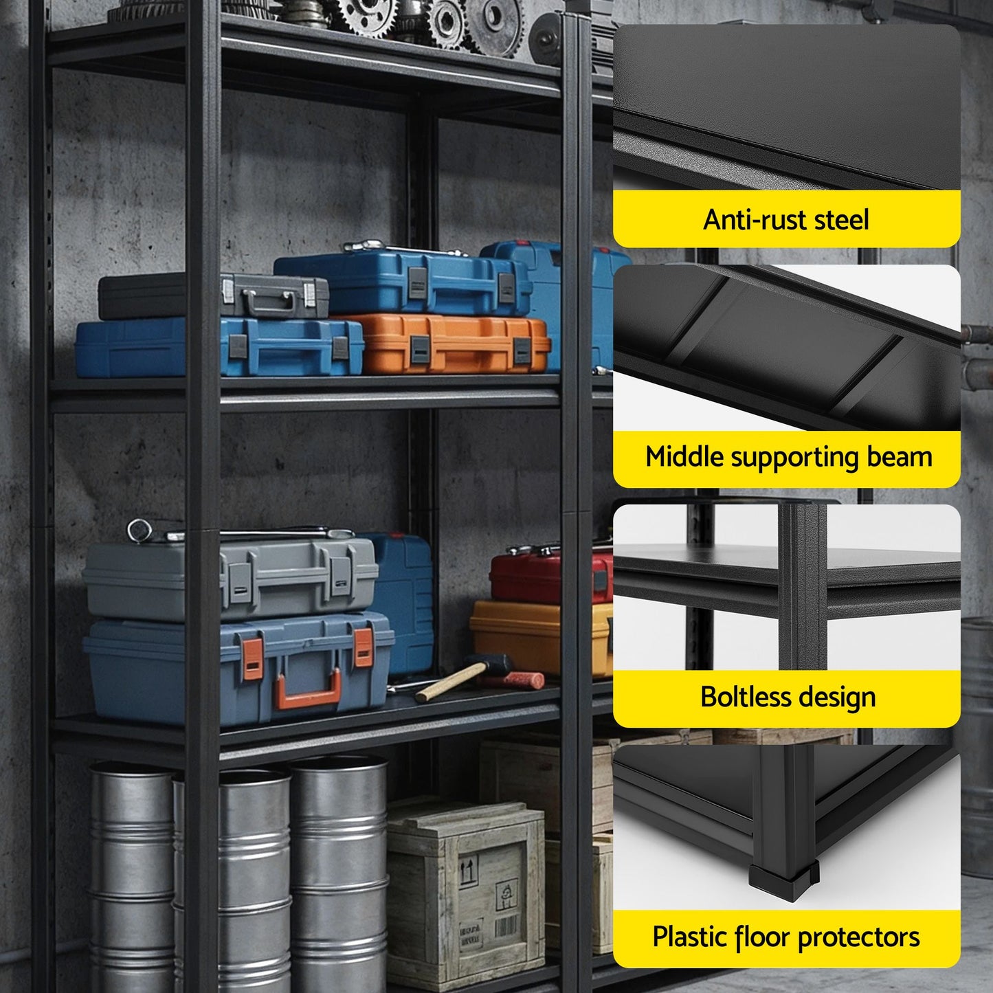 Giantz Steel Garage Shelving Unit 1.8 x 1.8m