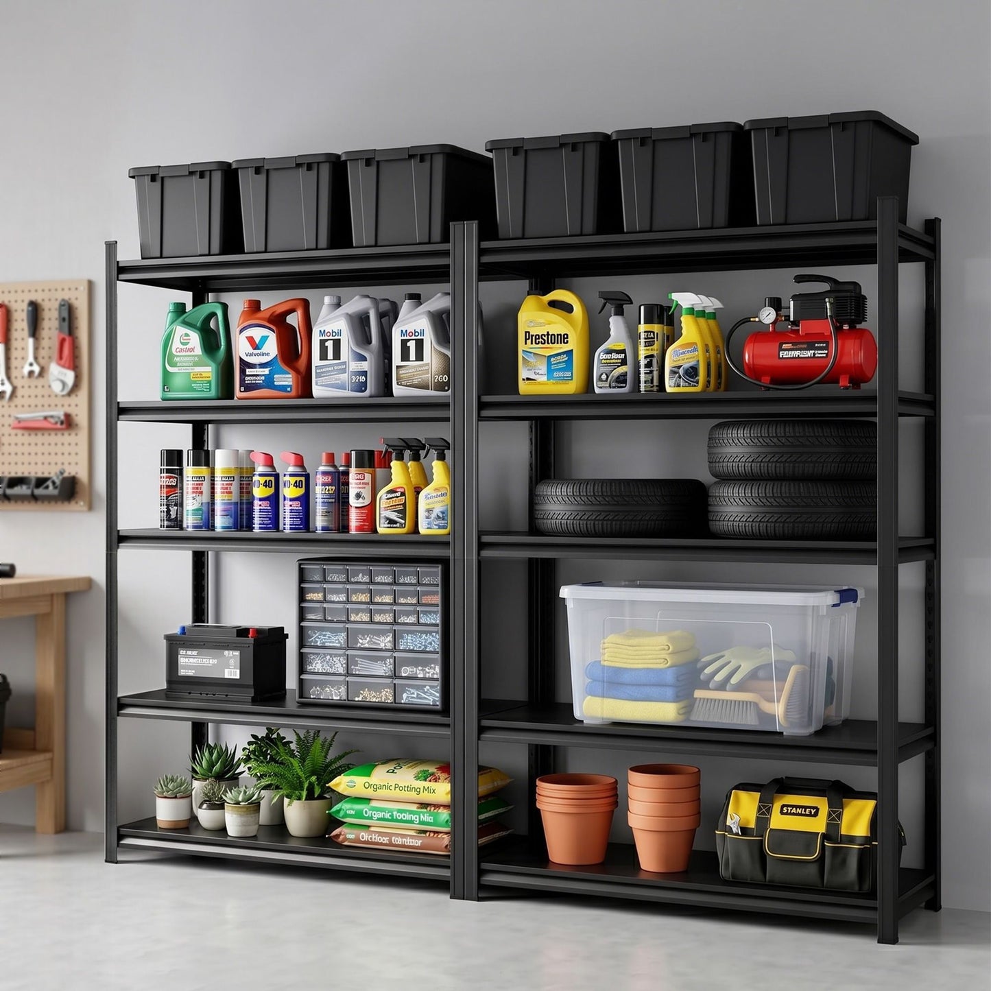 Giantz Steel Garage Shelving Unit 2.4 x 1.8m