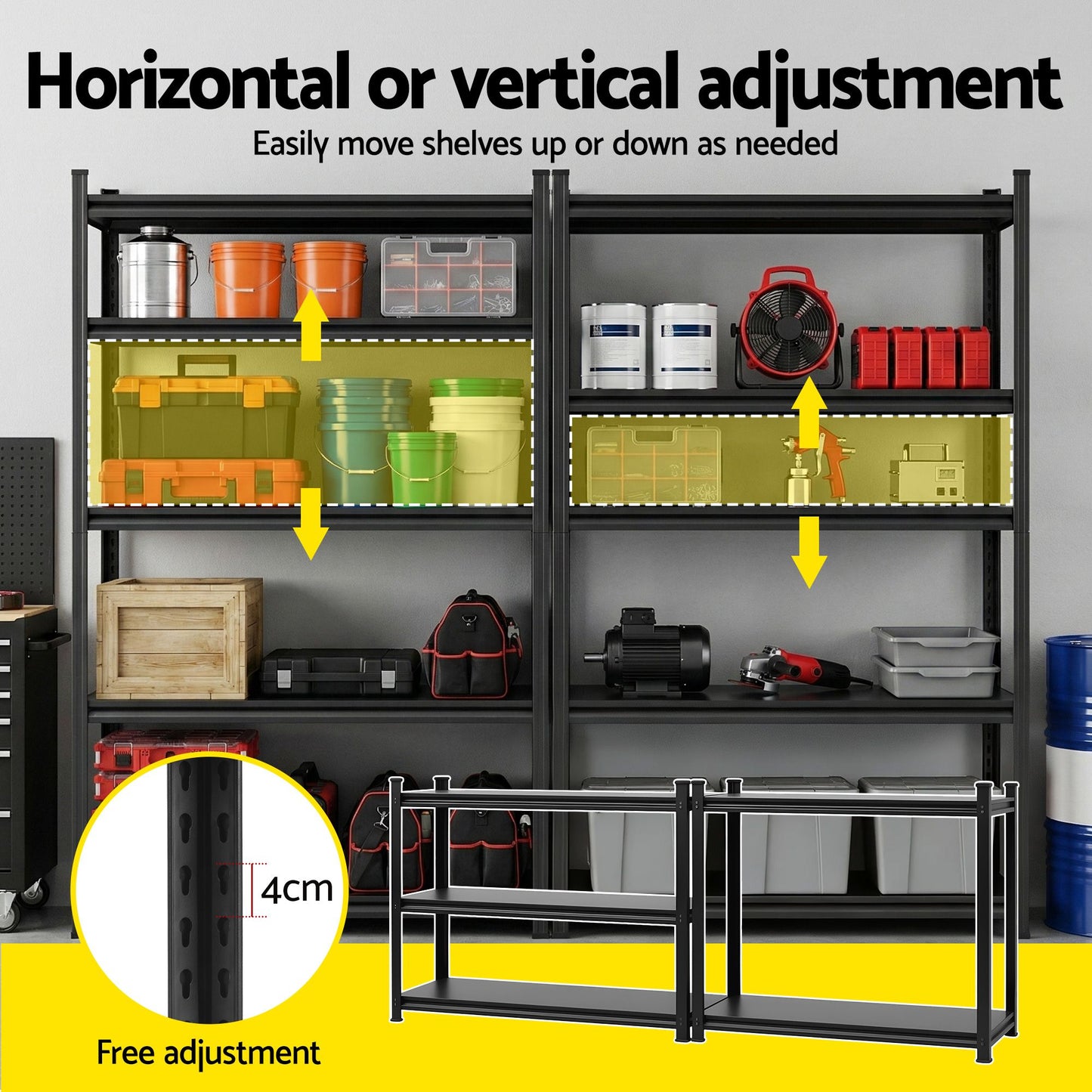 Giantz Steel Garage Shelving Unit 2.4 x 1.8m