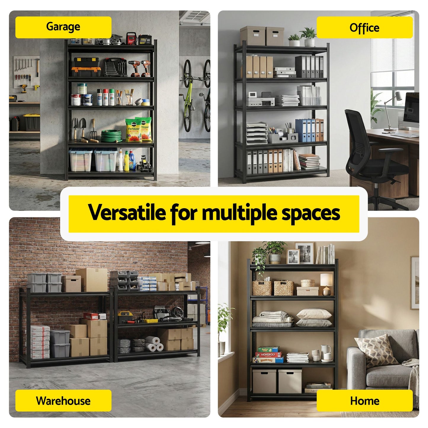 Giantz Steel Garage Shelving Unit 2.4 x 1.8m