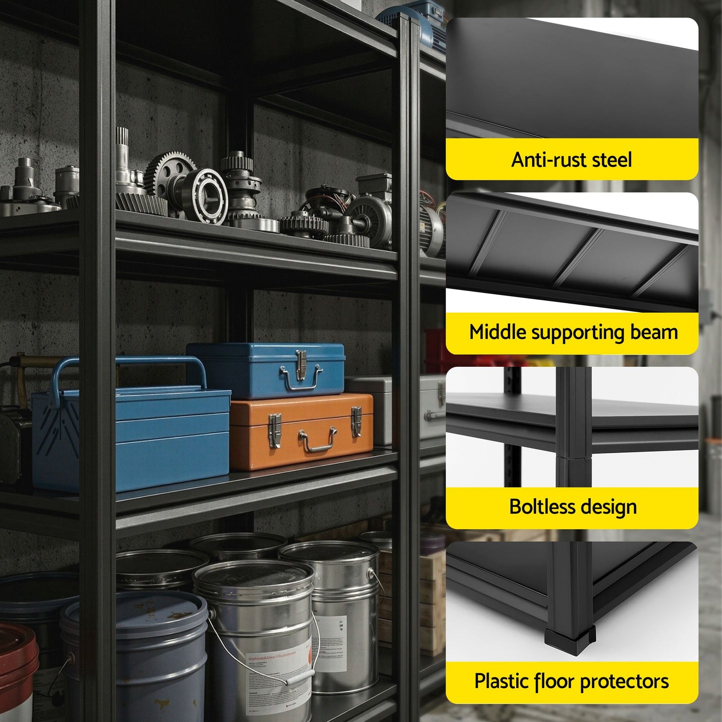 Giantz Steel Garage Shelving Unit 2.4 x 1.8m