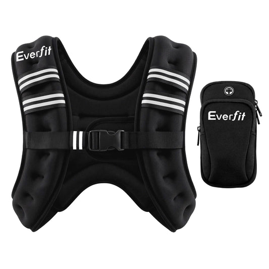 Everfit 10kg Weighted Vest Men Women, Reflective Running Vest