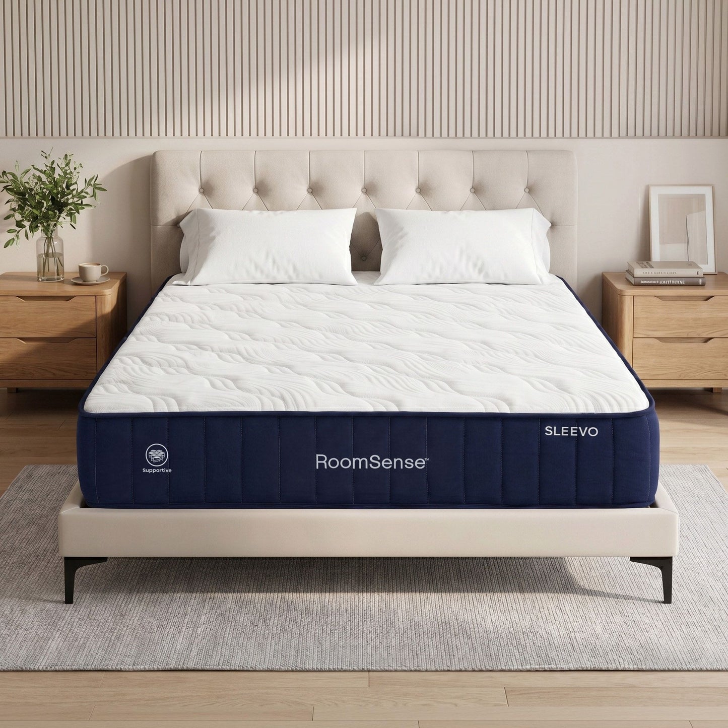 RoomSense Queen 26cm Firm Pocket Spring Hybrid Mattress
