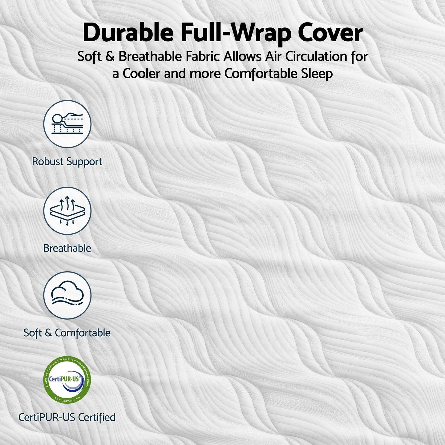 RoomSense Queen 26cm Firm Pocket Spring Hybrid Mattress